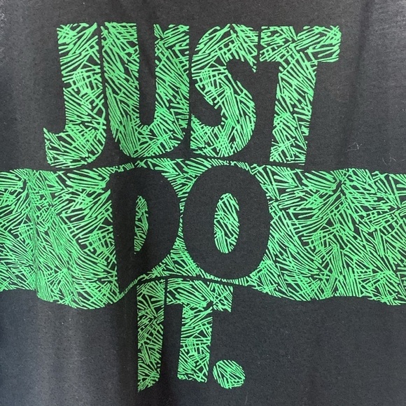 Nike racer back athletic cut tri blend large just do it. Black and green - Picture 2 of 4